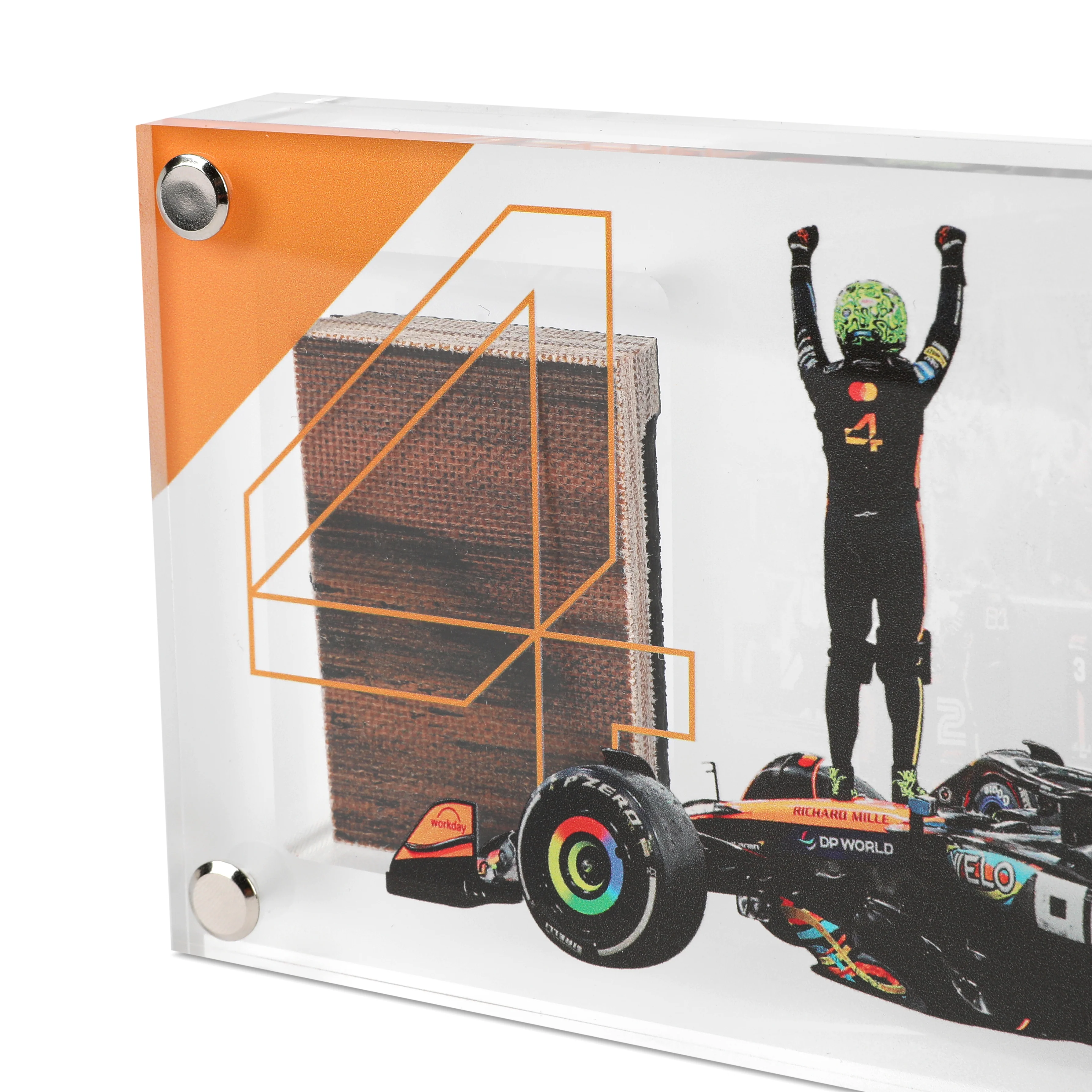 Lando Norris 2025 Grand Prix Used McLaren Skid Plank Piece in Acrylic - Championship Edition - Image 3