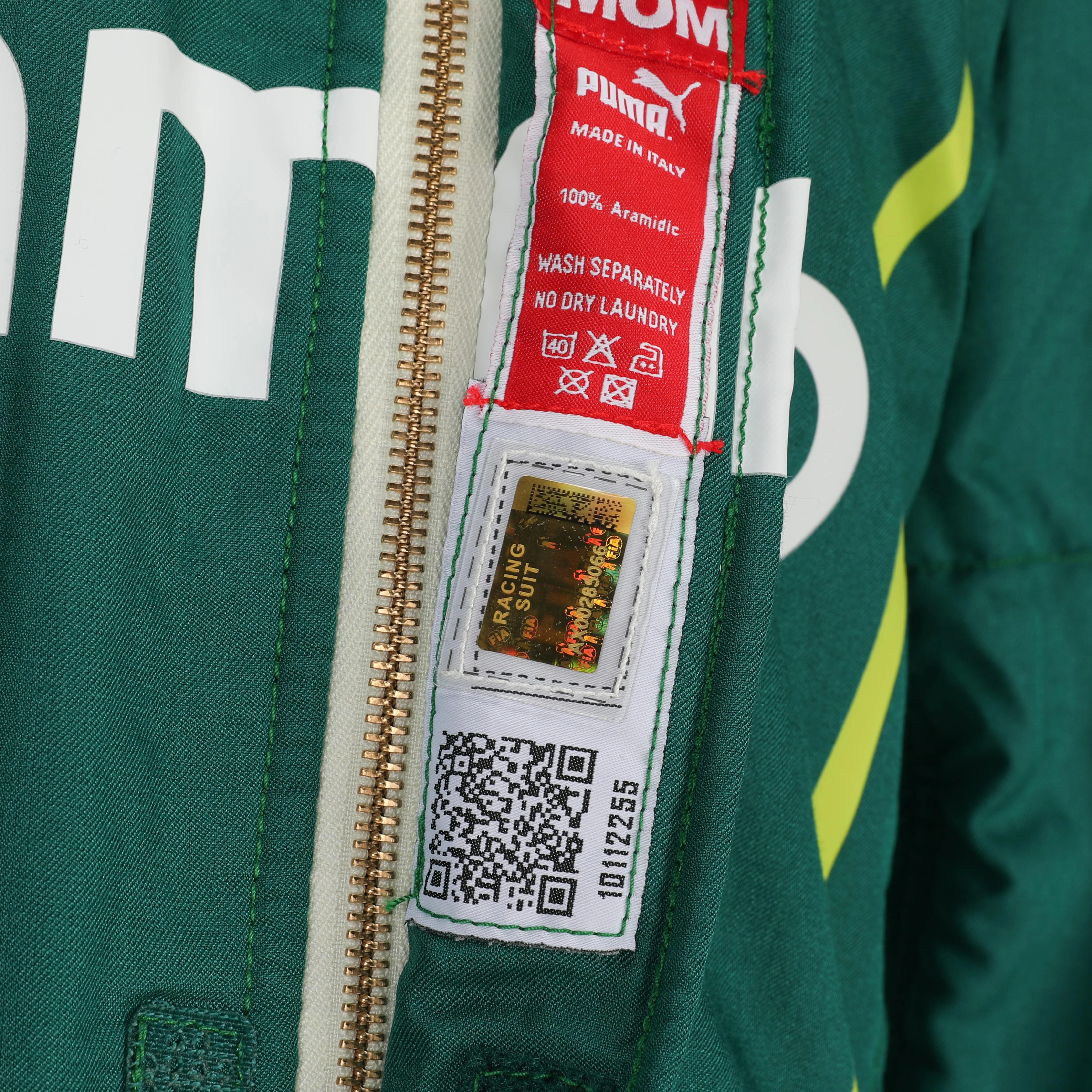Miami Auction LOT 027 - Fernando Alonso 2025 Grand Prix Used Aston Martin Aramco Race Suit - Image 5