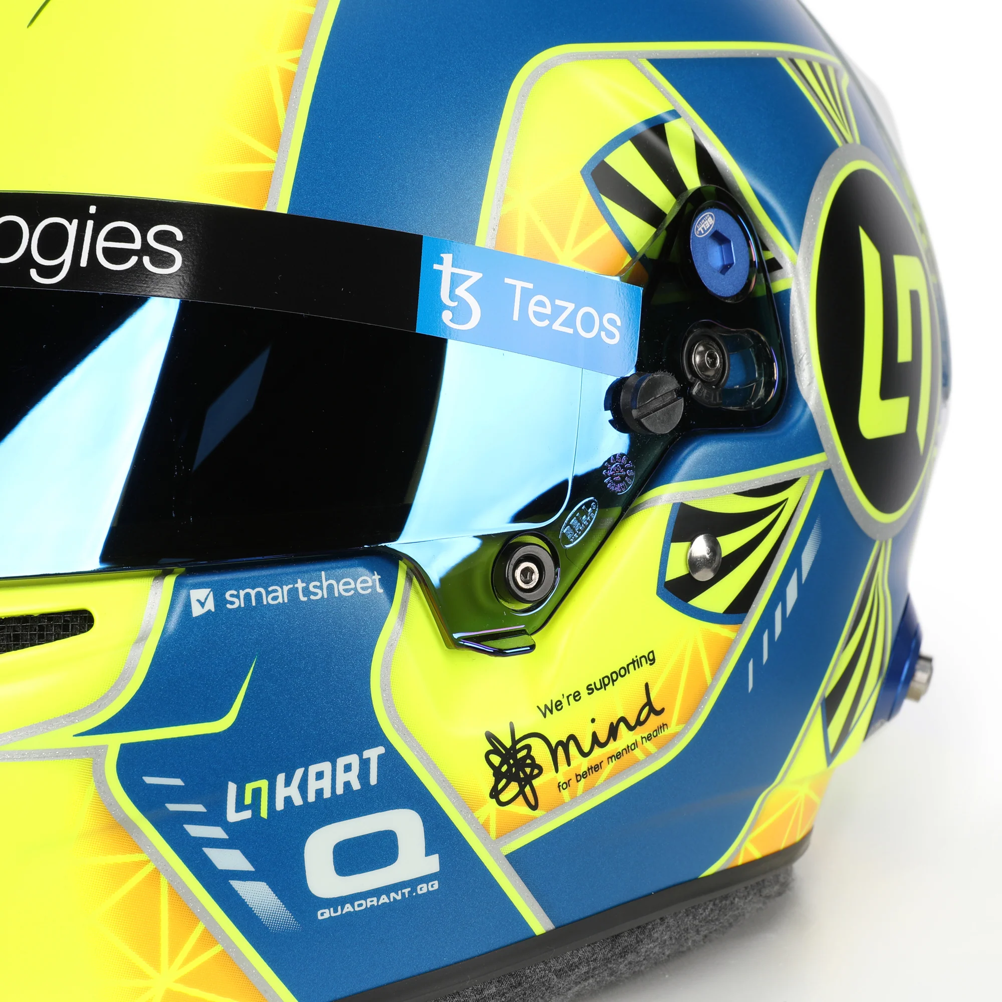 Miami Auction LOT 048 - Lando Norris 2022 Signed Full Scale Bell Official Helmet - Image 8
