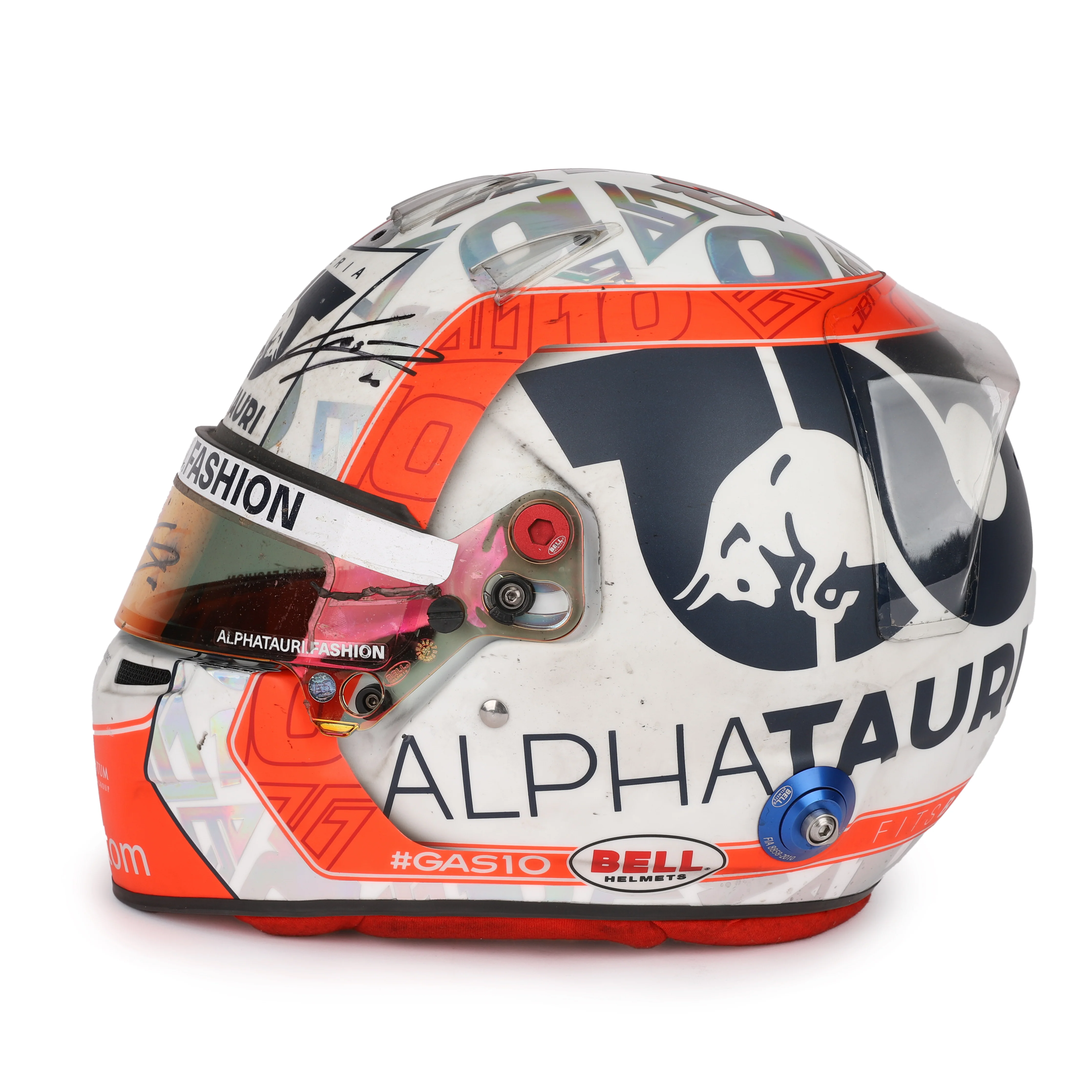Miami Auction LOT 030 - Pierre Gasly 2022 Signed Race Used Helmet – Australian GP - Image 12