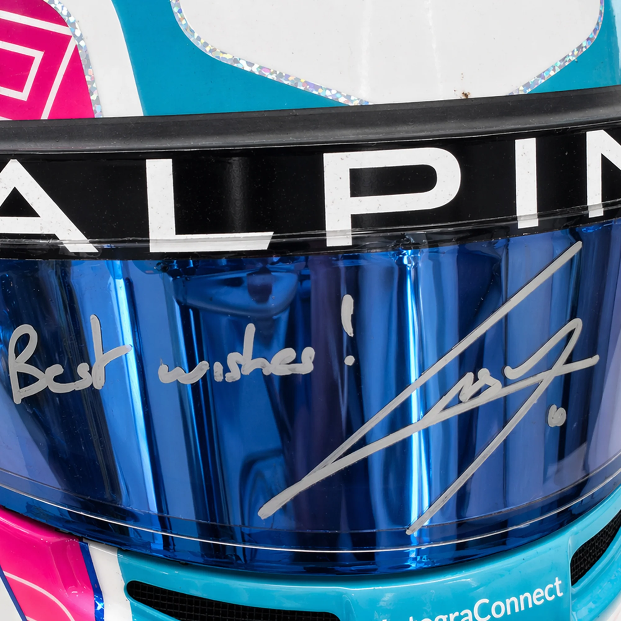 Miami Auction LOT 004 - Pierre Gasly 2023 Alpine Helmet - Miami GP Used Signed - Image 3