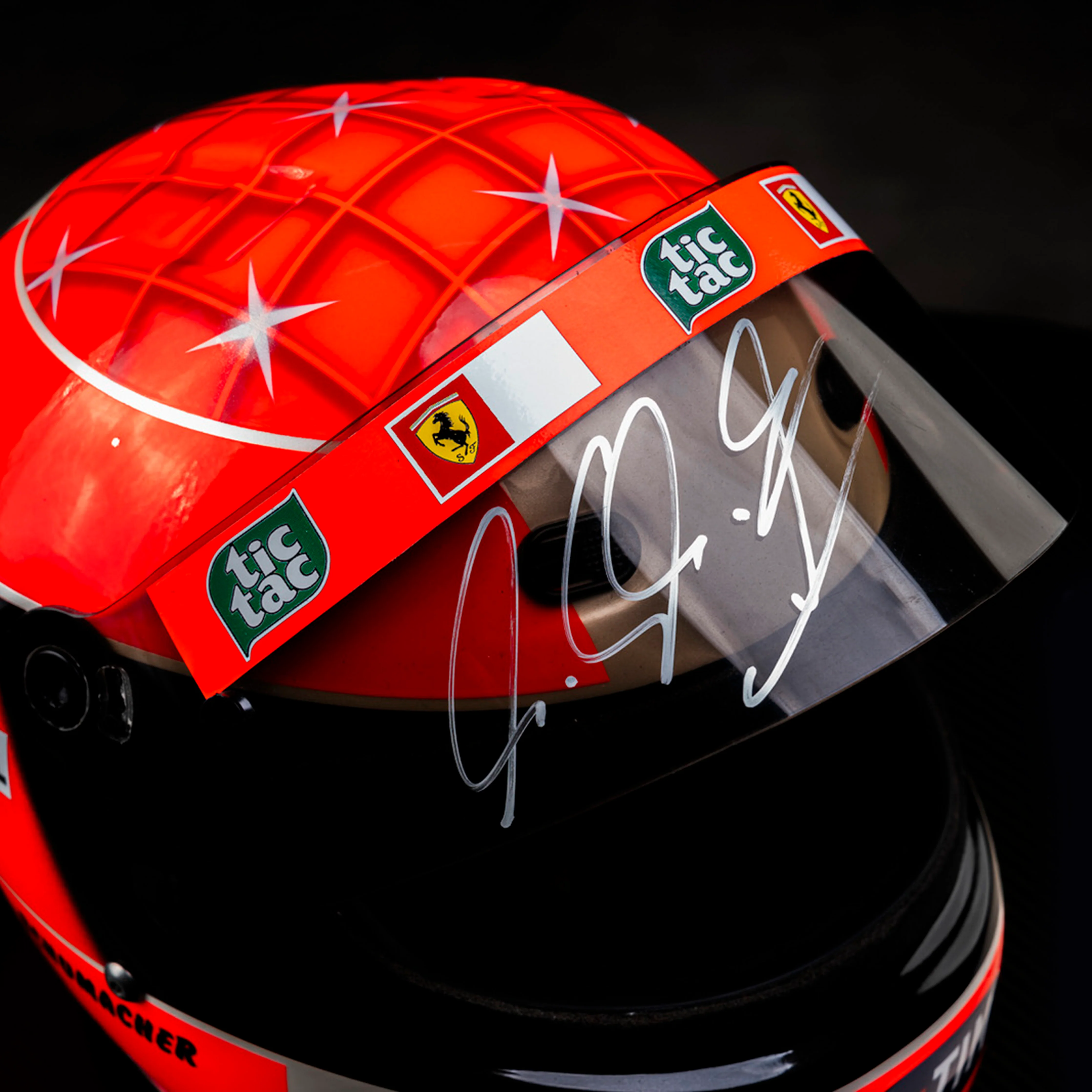 Miami Auction LOT 011 - Michael Schumacher 2000 Ferrari Helmet - Replica Signed 1 Of 30 - Image 10