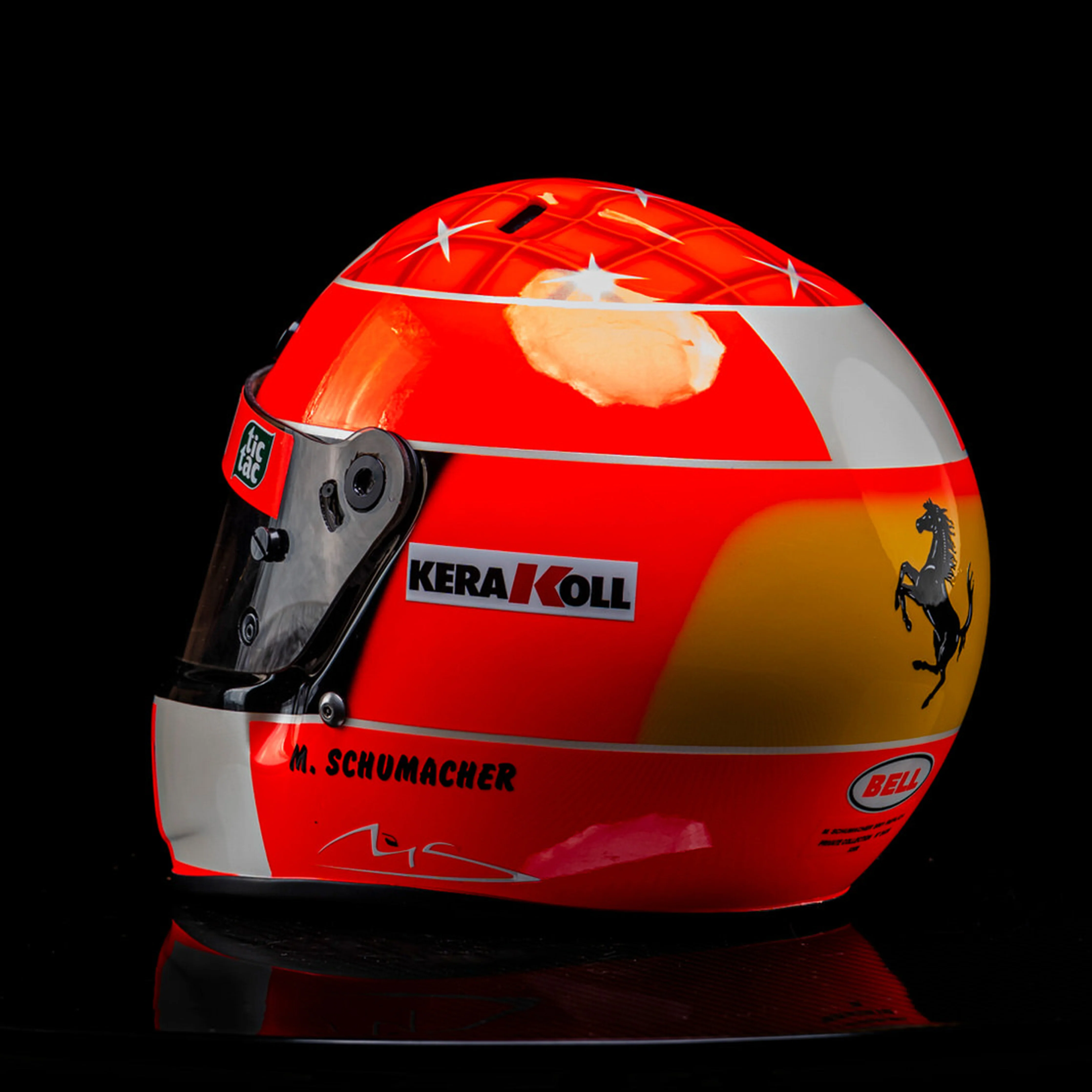 Miami Auction LOT 011 - Michael Schumacher 2000 Ferrari Helmet - Replica Signed 1 Of 30 - Image 4
