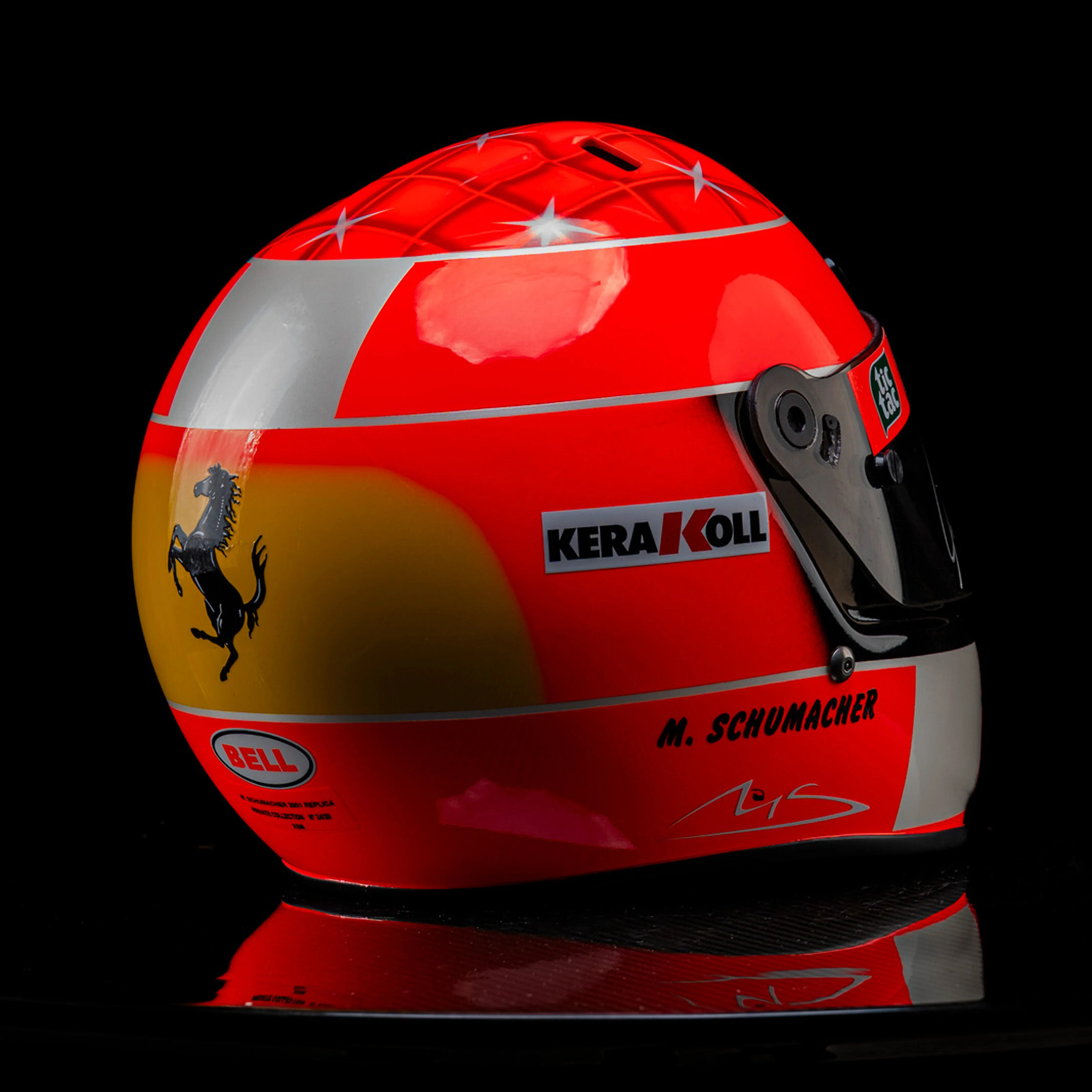 Miami Auction LOT 011 - Michael Schumacher 2000 Ferrari Helmet - Replica Signed 1 Of 30 - Image 5