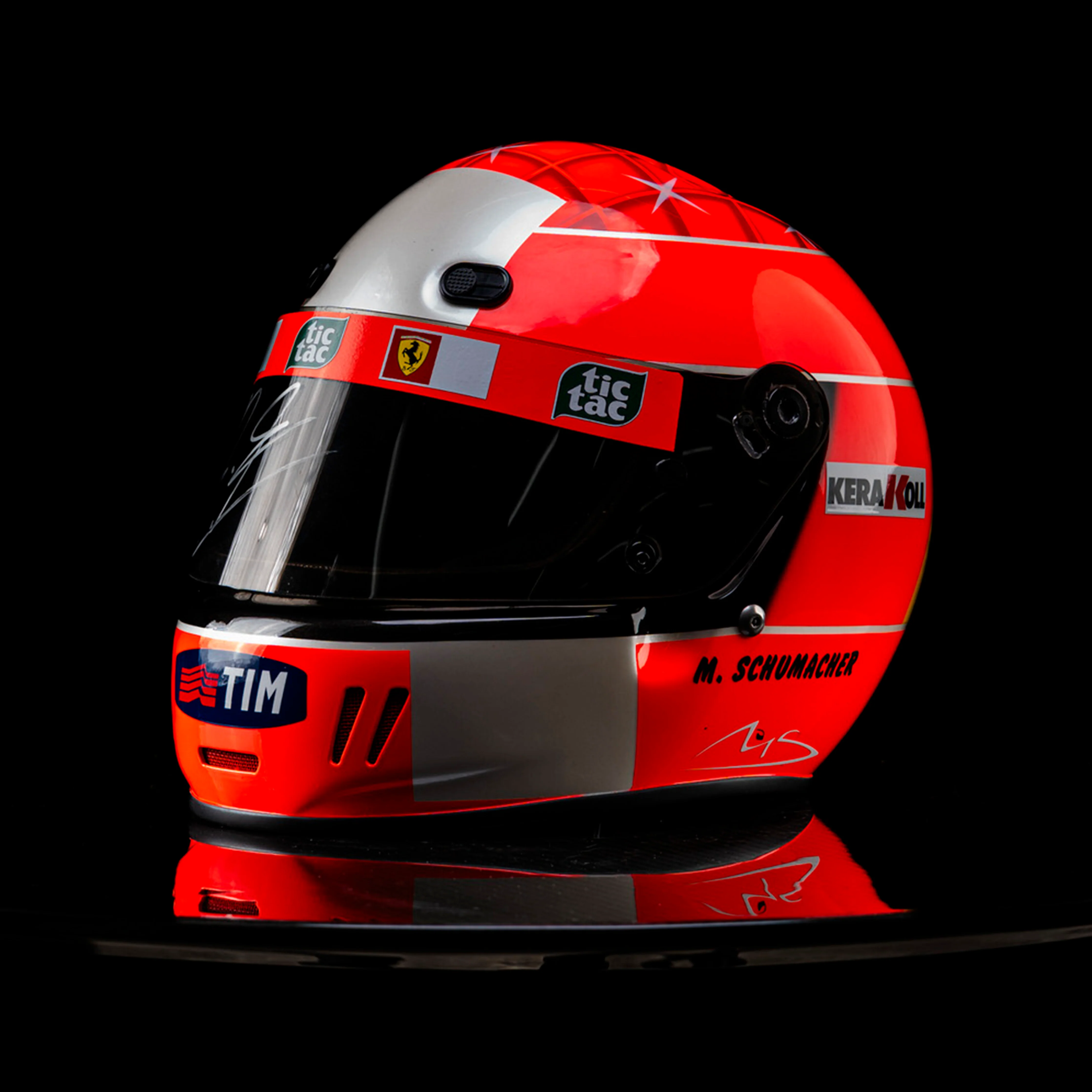 Miami Auction LOT 011 - Michael Schumacher 2000 Ferrari Helmet - Replica Signed 1 Of 30 - Image 7