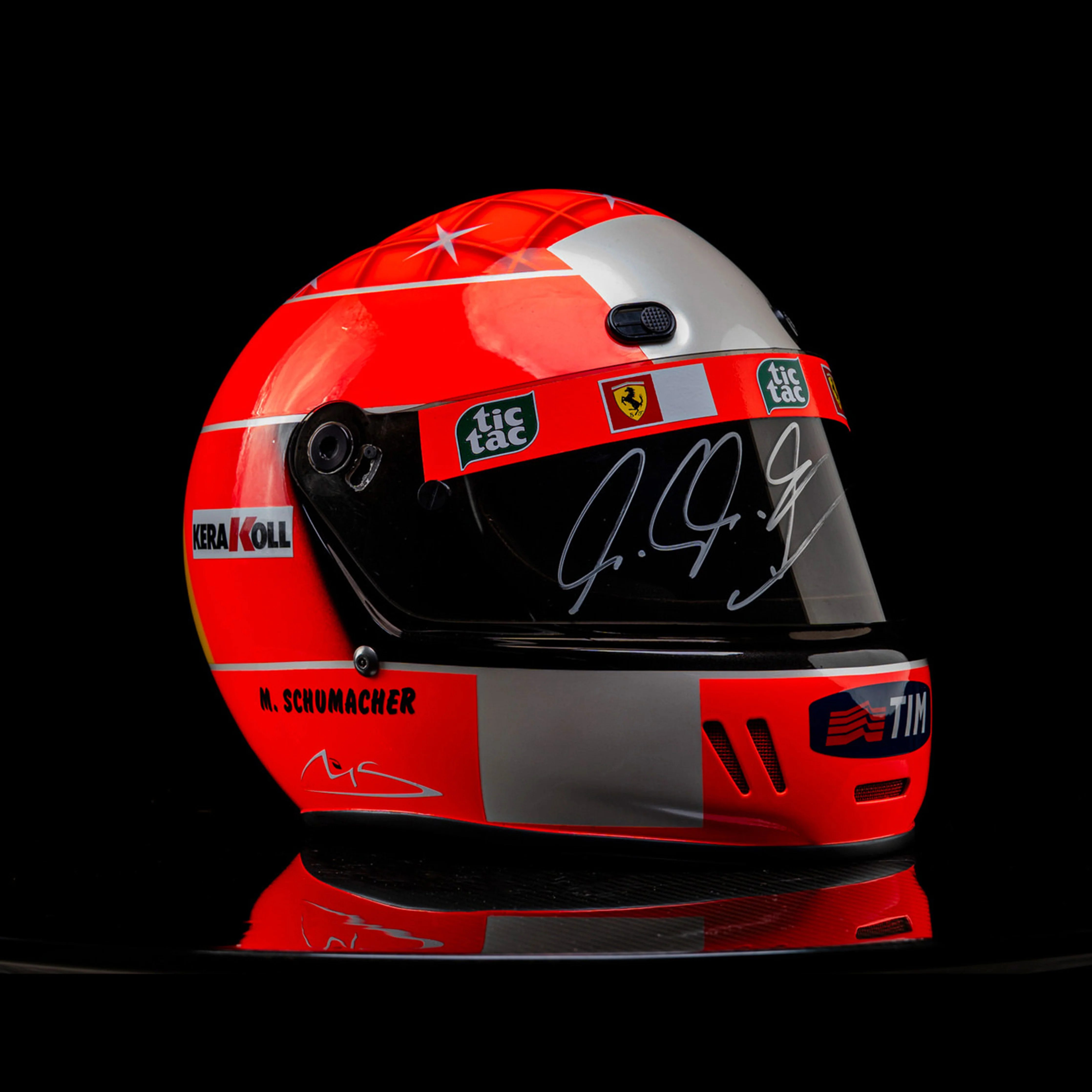 Miami Auction LOT 011 - Michael Schumacher 2000 Ferrari Helmet - Replica Signed 1 Of 30 - Image 8