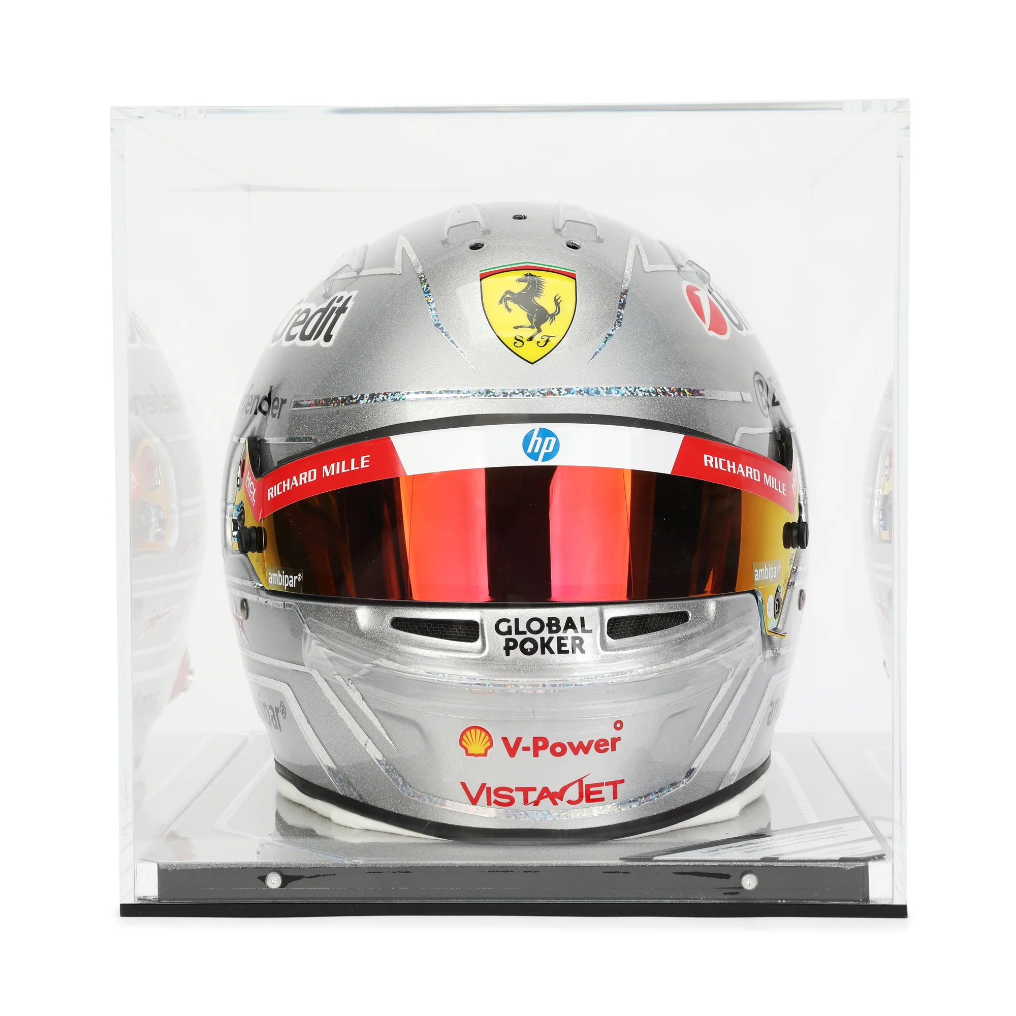 Miami Auction LOT 005 - Lewis Hamilton 2025 Ferrari Helmet – Las Vegas GP Bell Replica - Image 3