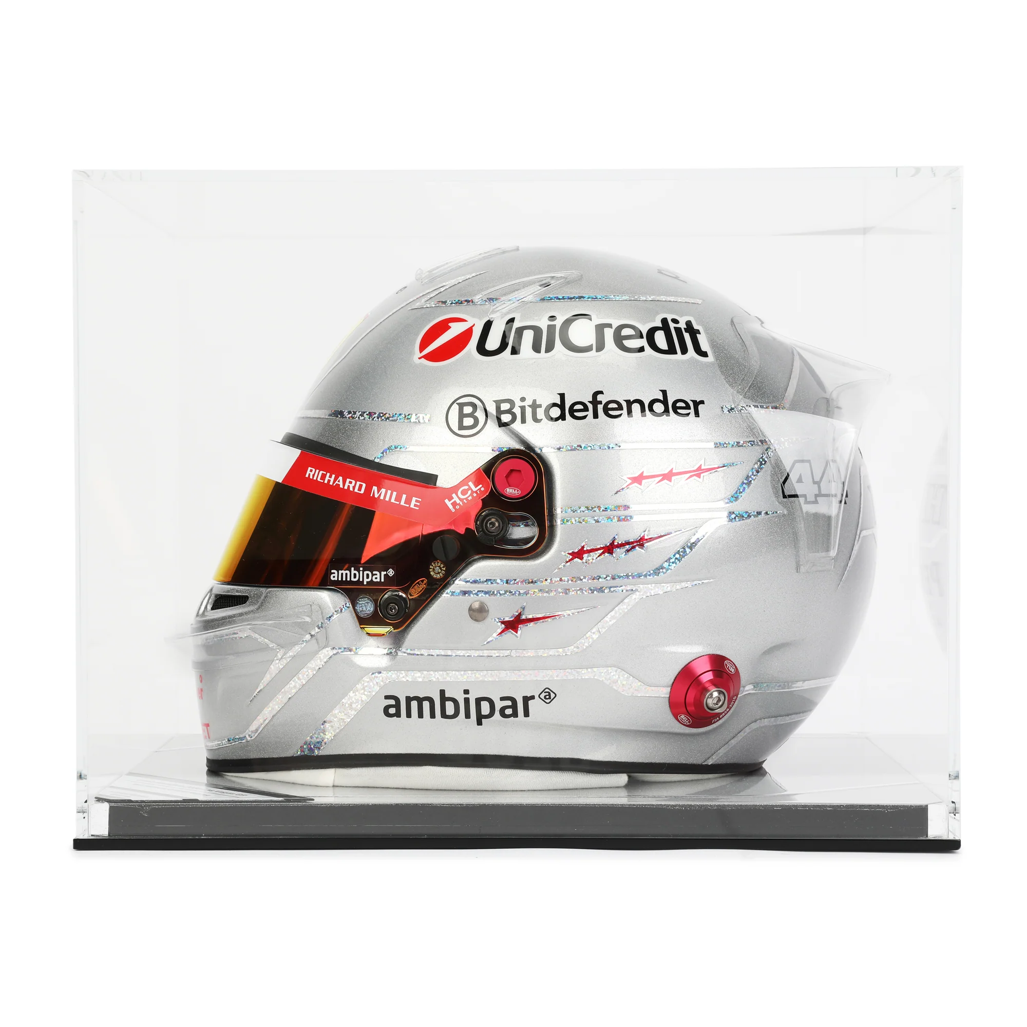 Miami Auction LOT 005 - Lewis Hamilton 2025 Ferrari Helmet – Las Vegas GP Bell Replica - Image 6