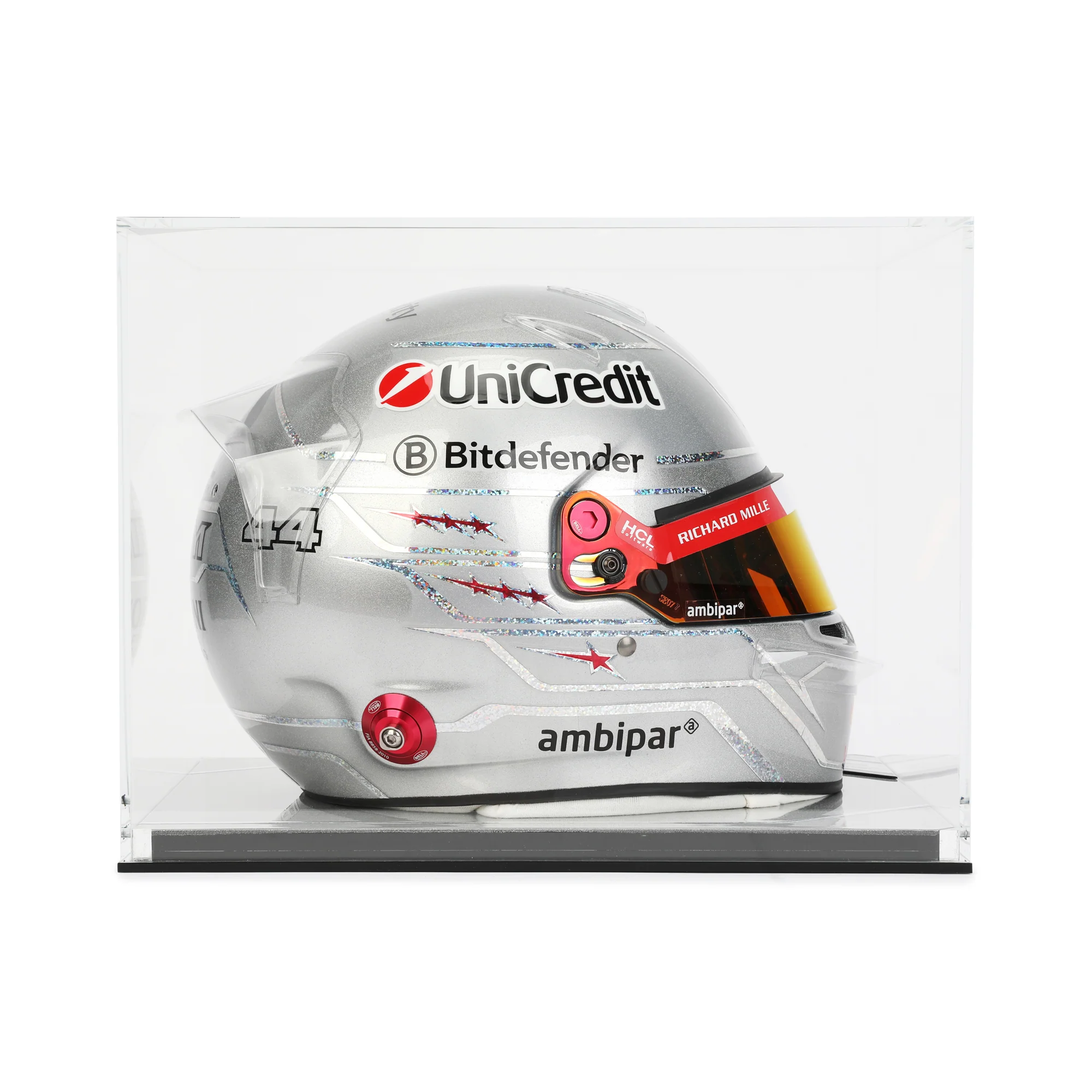 Miami Auction LOT 005 - Lewis Hamilton 2025 Ferrari Helmet – Las Vegas GP Bell Replica - Image 7