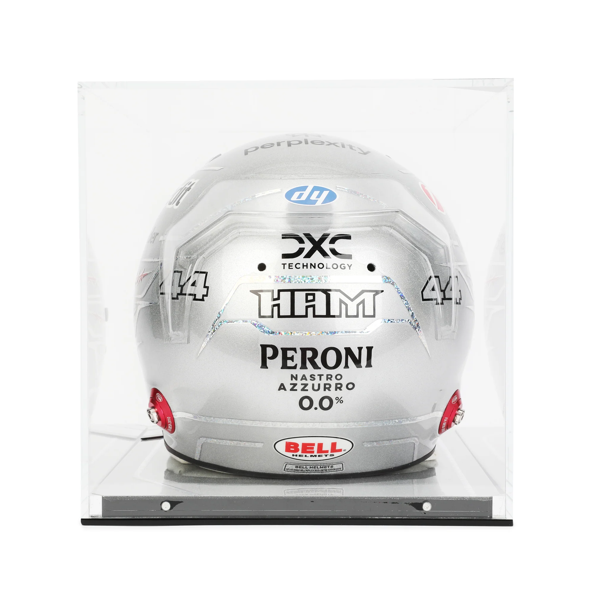 Miami Auction LOT 005 - Lewis Hamilton 2025 Ferrari Helmet – Las Vegas GP Bell Replica - Image 9