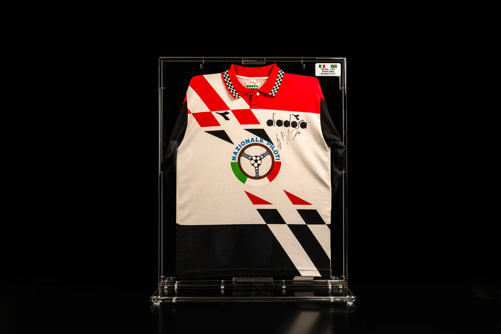 Miami Auction LOT 037 - 1992 Nazionale Piloti Shirt - Ayrton Senna Signed Framed - Image 12