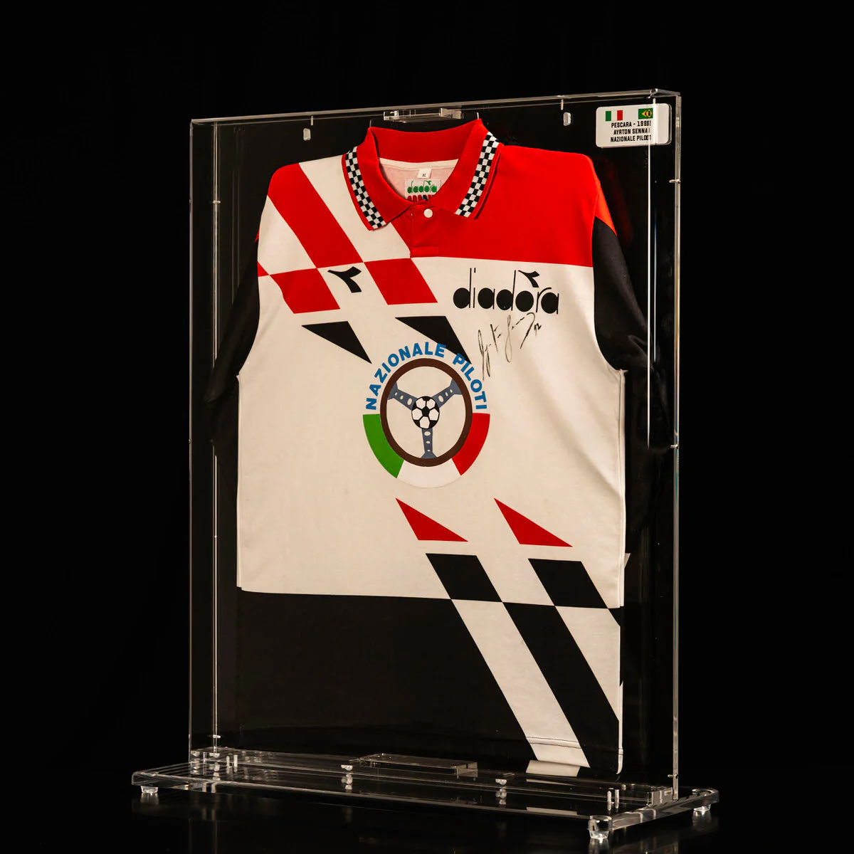 Miami Auction LOT 037 - 1992 Nazionale Piloti Shirt - Ayrton Senna Signed Framed - Image 16