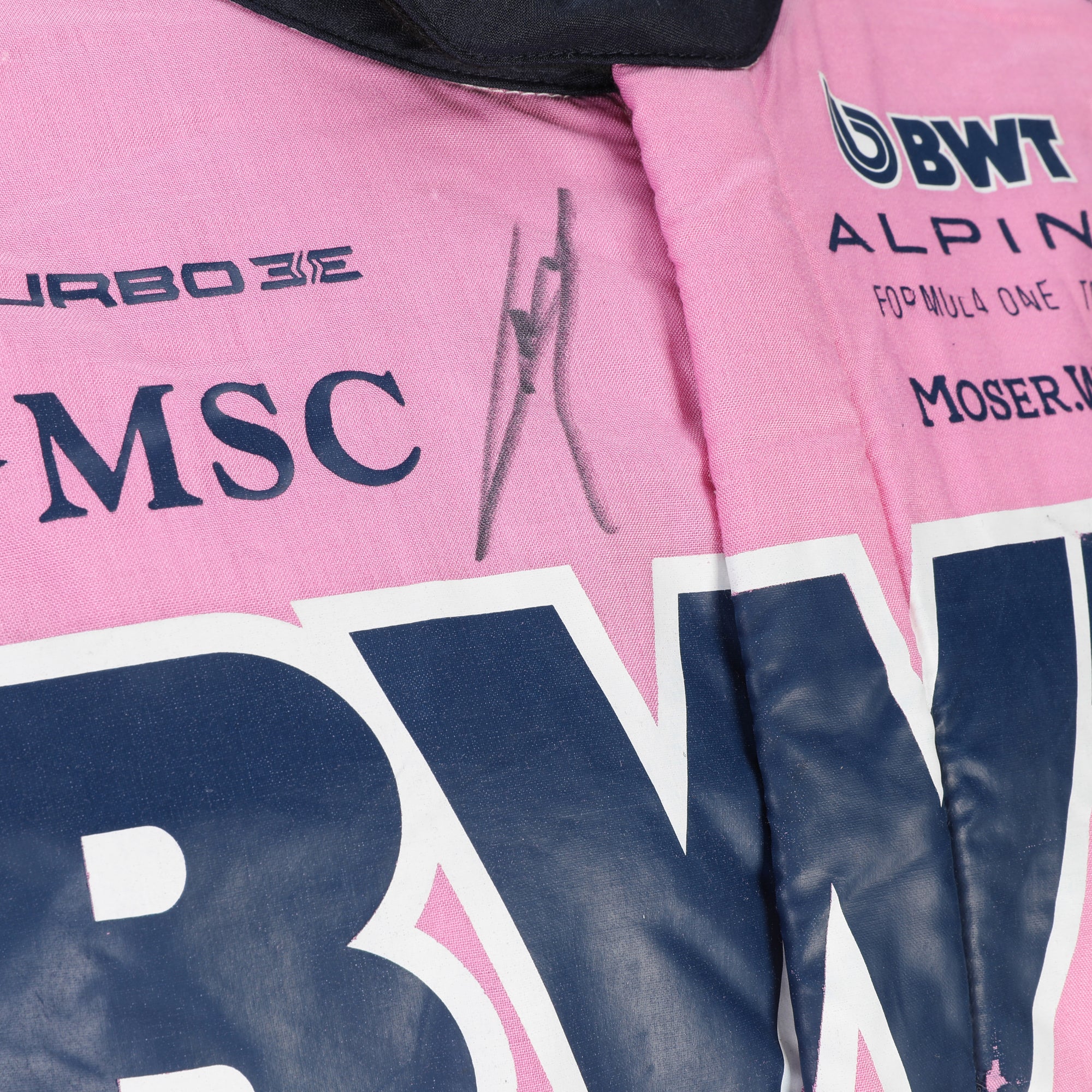 Miami Auction LOT 029 - Pierre Gasly Signed 2025 race Used BWT Alpine Formula one Team Suit - Austin GP - Image 4