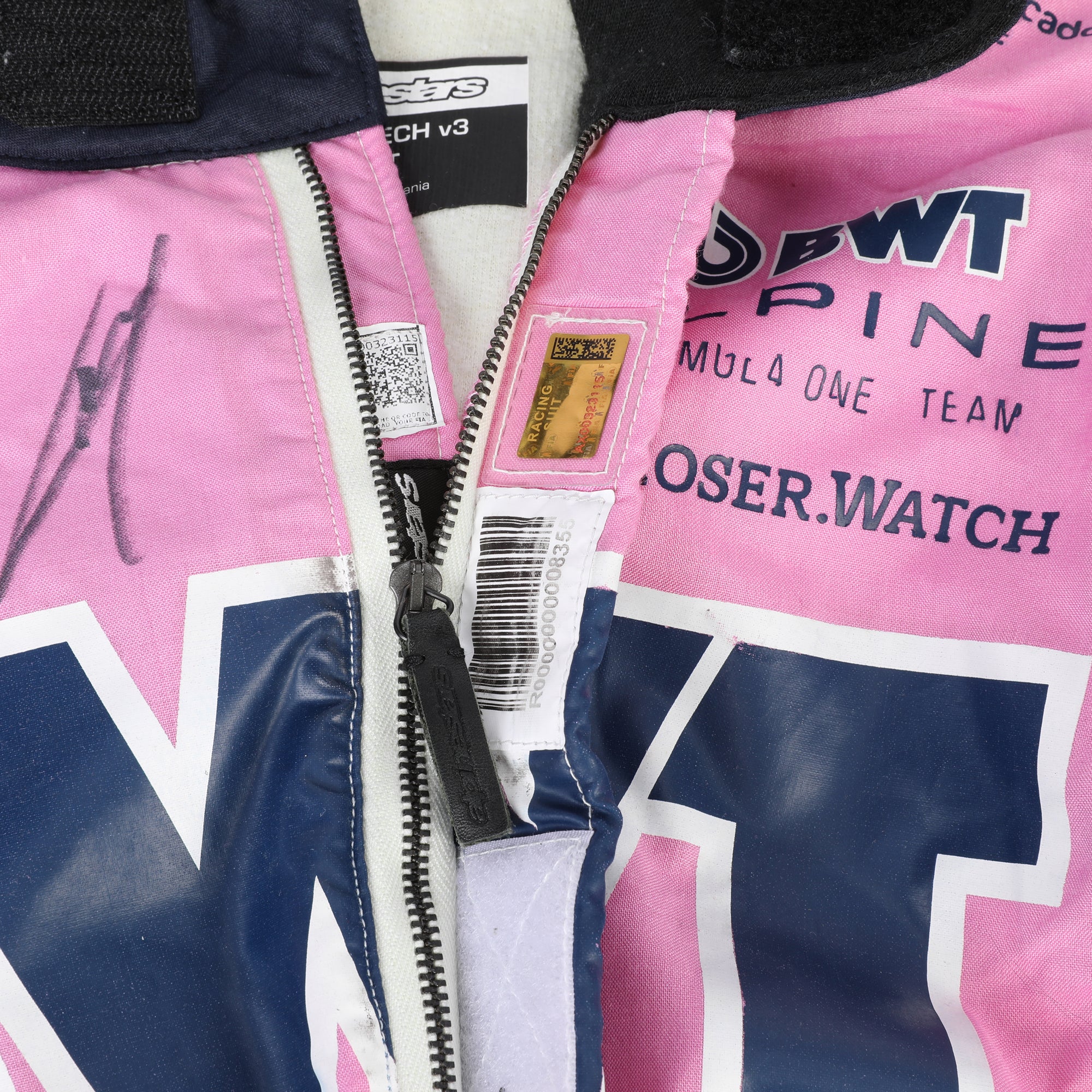 Miami Auction LOT 029 - Pierre Gasly Signed 2025 race Used BWT Alpine Formula one Team Suit - Austin GP - Image 5