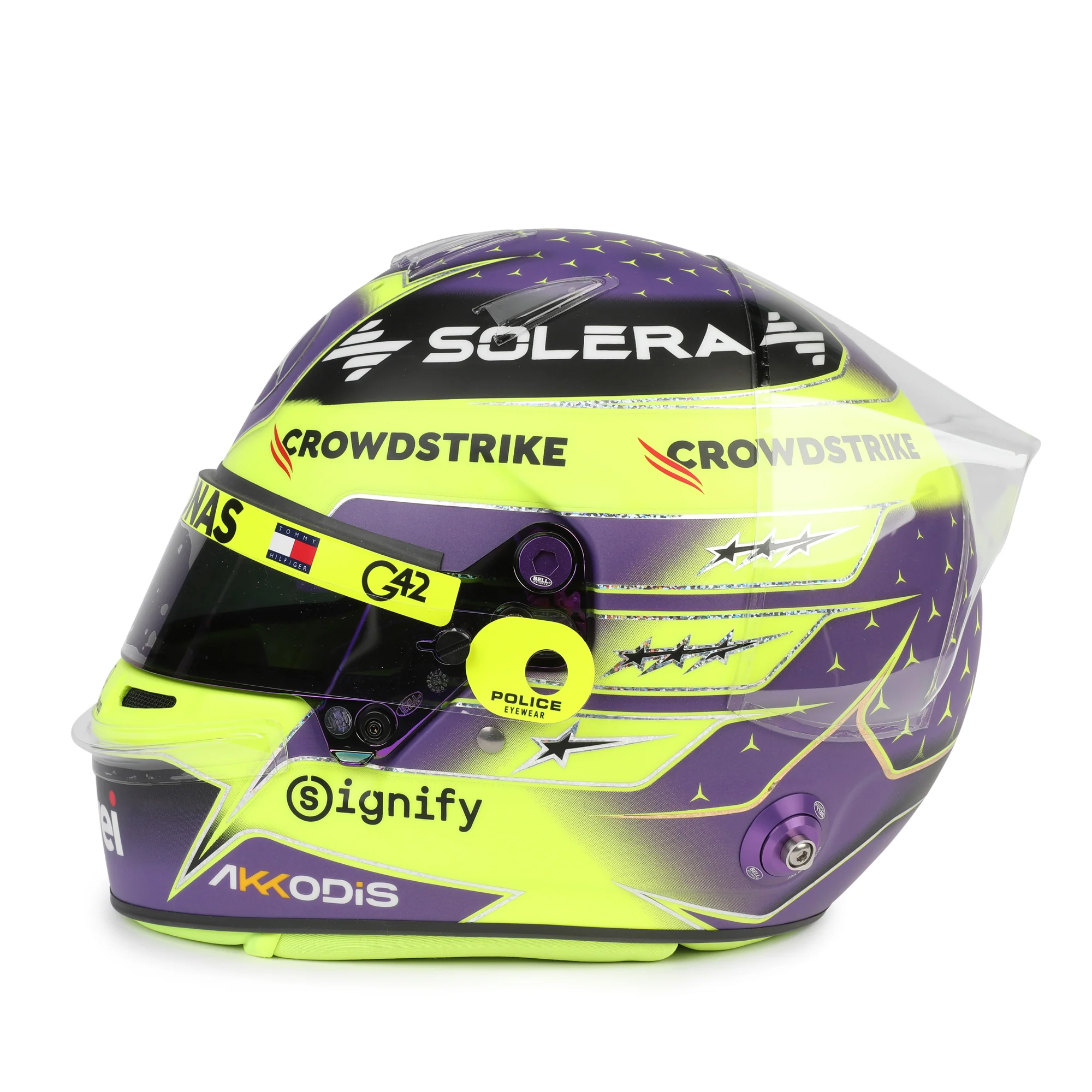 Miami Auction LOT 017 - Lewis Hamilton 2024 Mercedes Helmet - Abu Dhabi GP Replica - Image 3