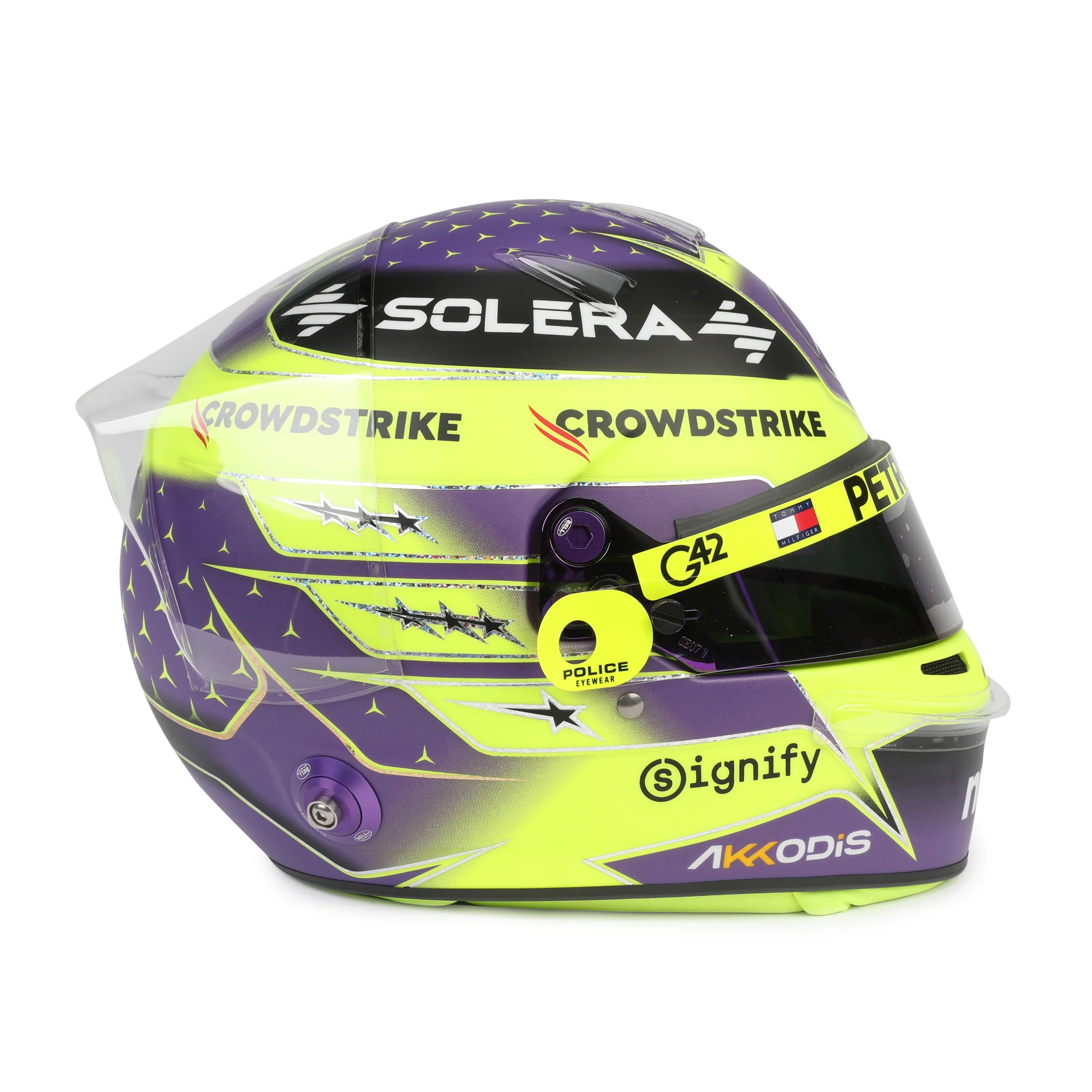 Miami Auction LOT 017 - Lewis Hamilton 2024 Mercedes Helmet - Abu Dhabi GP Replica - Image 4