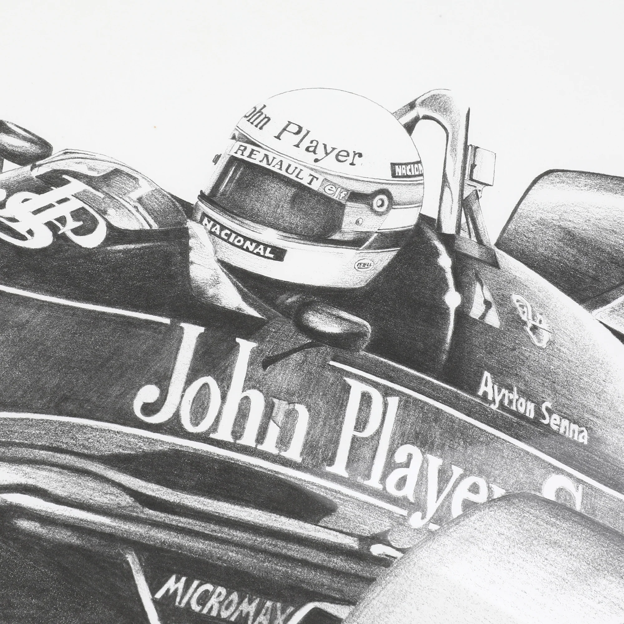 Miami Auction LOT 010 - Ayrton Senna 1985 Lotus 97T Alan Stammers Print – Senna Signed - Image 4