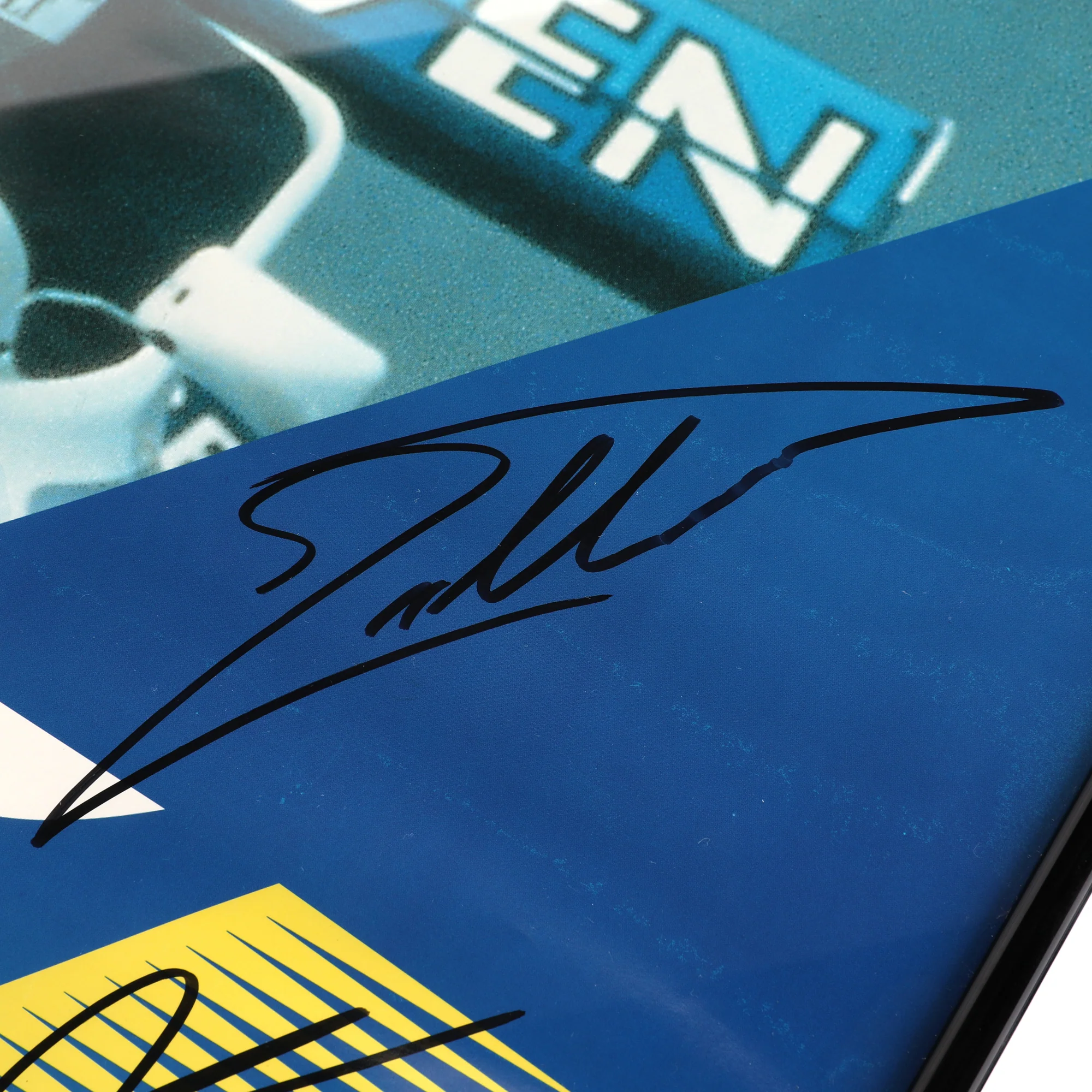 Miami Auction LOT 014 - Poster 1996 Brazil GP- Schumacher, Villeneuve, Piquet, Hill & Berger Signed Framed - Image 6