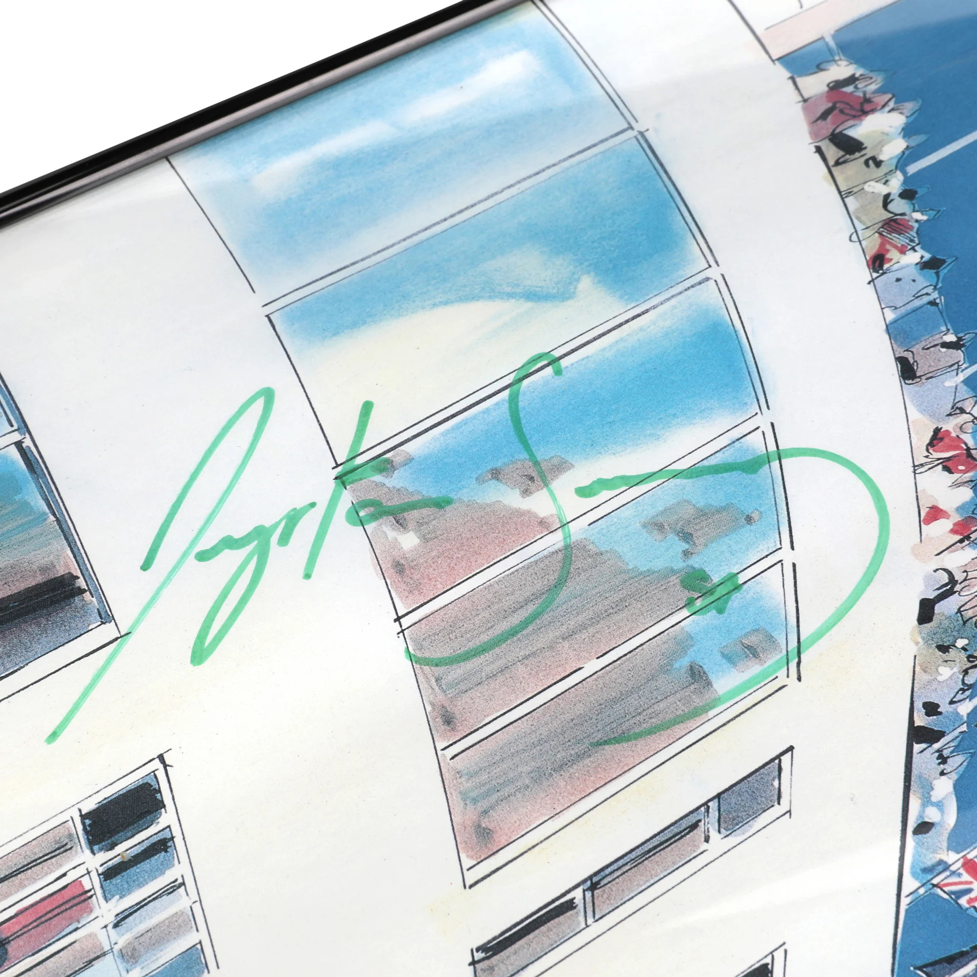 Miami Auction LOT 009 - Pacific Grand Prix Poster 1994- Senna, Schumacher, Hakkinen, Alesi & Hill Signed Framed - Image 2