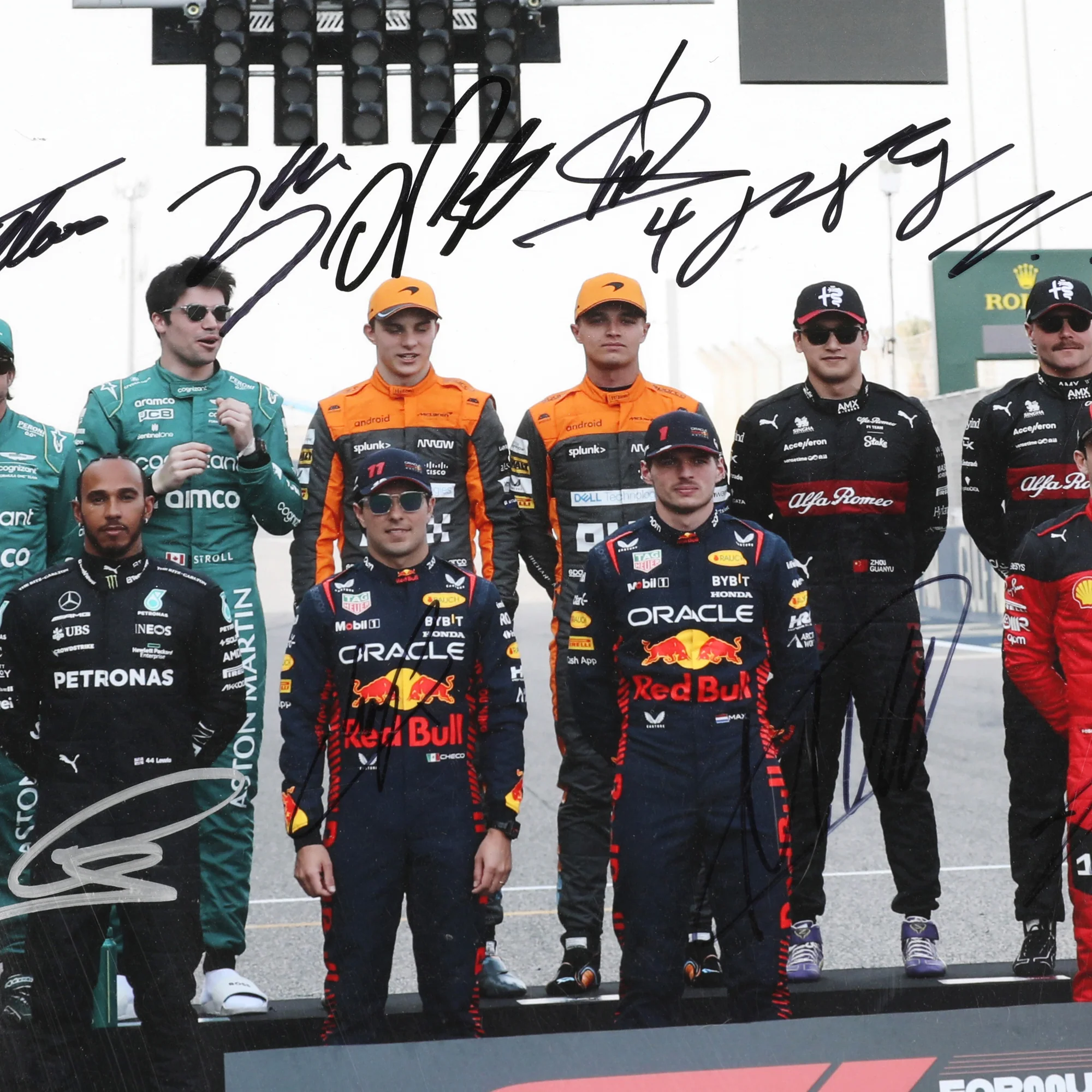 Miami Auction LOT 036 - Signed 2023 Formula One Full Grid Photo - Make-A-Wish - Image 3